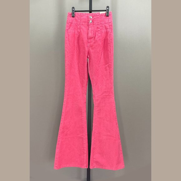 Free People Pants - 💲⬇️ NEW! Free People We The Free Pink Jayde Corduroy Flare Pants! Women’s 25!